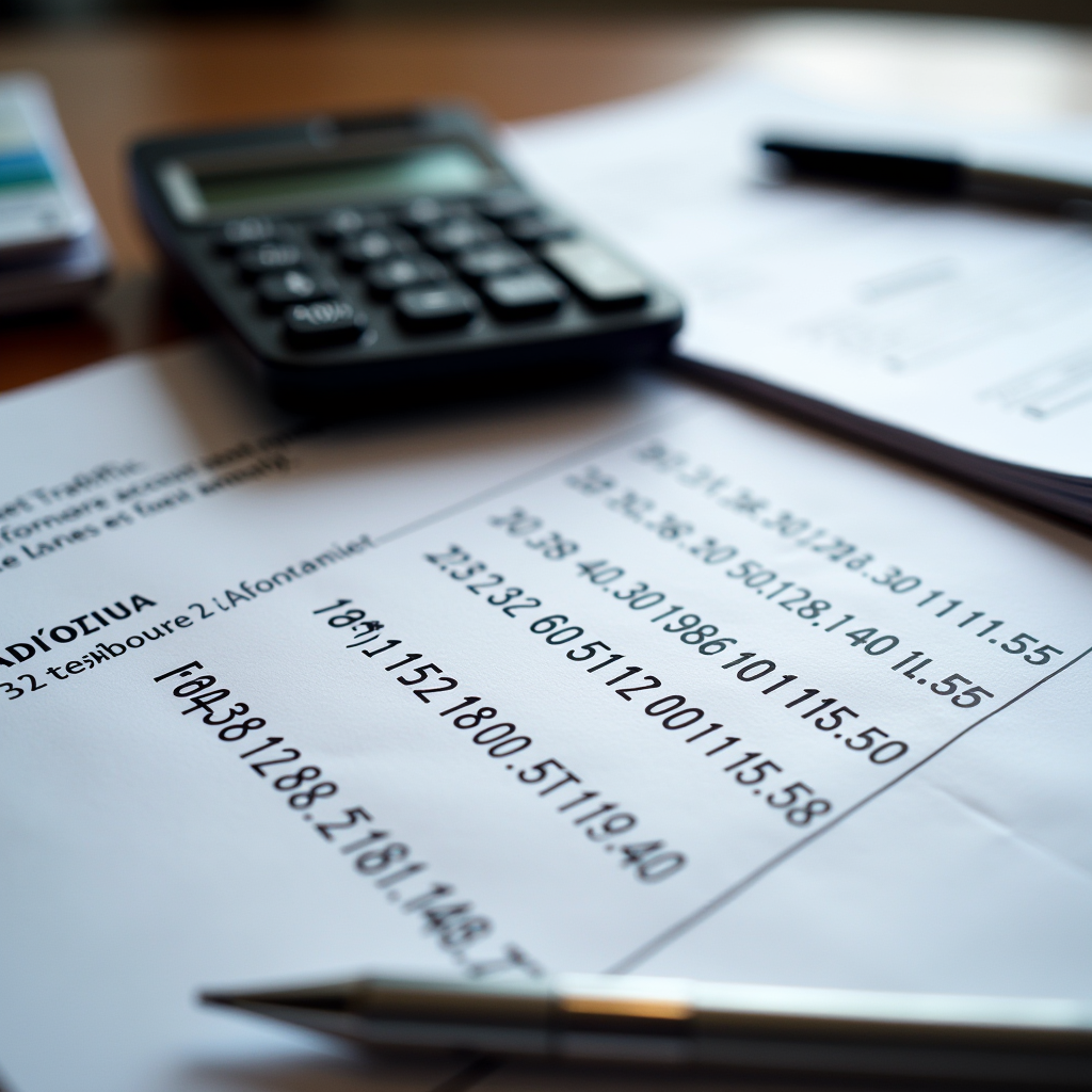 Tableau comparatif professionnel montrant différents montants de sanctions routières avec calculatrice et documents officiels du code de la route français sur un bureau